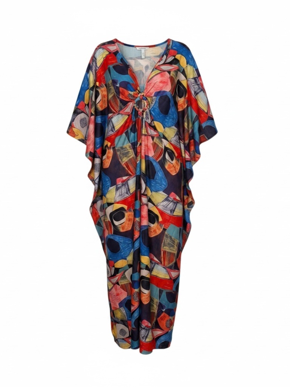 Vibrant Multicolor Abstract Kaftan